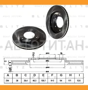 ���� ��������� �������� ������������� Mitsubishi L200/Pajero Sport 05- BS0322 ����