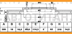 ���� ��������� ������ ������������� Lexus RX 08- BS0454 ����