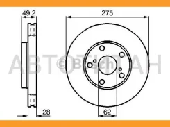 ���� ����. ���. ����. [275x28] 5 ���. Toyota Avensis Verso/Camry/Previa 03/92 BN1152, BS7160, 09.A386.10, 09.A386.11, 92077700, 92077703, DF1431, 986...