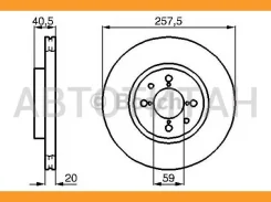 ���� ����. ���. ����. [257x20] 4 ���. FIAT Bravo/Brava/Tempra/Tipo 2.0i 90-96, ALFA ROME 24032001421, 24012001421, 50915PRO, 50915, 6017463, DF1746, D...