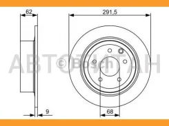 ���� ����. ���. [291,5x9] 5 ���. Nissan JUKE/Qashqai/Qashqai II 1.5-2.0 02.07- 0986479362 ����