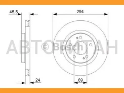 ���� ����. ���. ����. [294x24] 5 ���. Mitsubishi Outlander 2.0-2.4/4WD 05/03-, Peugeot 4007 2.2 HDI/2.4 16V 02/07-, Citroen C-Crosser 2.0/2.4/2.2HDI 0...