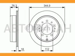 ���� ����. ���. [345x18] 5���. Lexus LX 570/ Toyota Land Cruiser 200/Land Cruiser V8/ 5.7 08/07- 0986479R32 ����