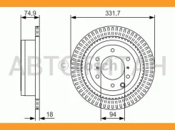 ���� ����. ����. ����. [332x18] 6 ���. Mitsubishi Pajero IV 07- BN1772, 92167303, DF4944S, RN1401, AMD.BD379, M2000596, 4615A037, 17964, 203056, 24.01...