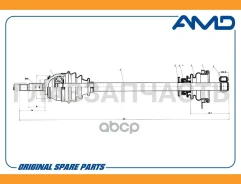 ������ � ����� L [ABS] 682mm Renault Logan 1,4/1,6 04 - AMDSH139 ����