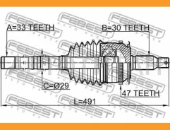 ���� �������� � ����� ������ 33x490x30 Mitsubishi L200 4WD 05 [0414KB4A47R] 0414KB4A47R ����