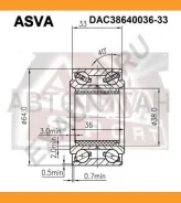 ��������� ��������� Toyota Corolla AE104/114 4WD DAC3864003633 ����