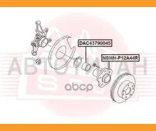 ��������� ��������� ������ (43x79x45) Nissan X-Trail T30 2000-2006 ASVA DAC43790045 DAC43790045 ����