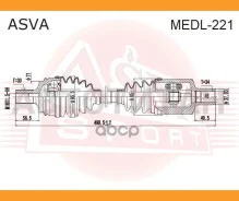 ������ �������� ����� 34x546x30 Mercedes E-Class 212 4 Matic 2008-2013 ASVA MEDL221 MEDL221 ����