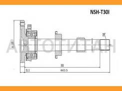 ������� � ��������� ����������� | ����� ��� | Nissan/ X-Trail T30 2001-2007/29*443,5*135 �� NSHT30I ����