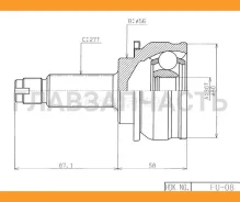 ���� �������� /������ /����� HDK ��� Subaru Forester 1997-2002 Impreza 1992-1995 Legacy 1989-1995 EJ20; 30*56*27; FU-008; (TG-9108) 28021AA501 28021AA...