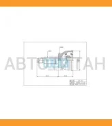 ���� �������� /������ ������ /����� HDK ��� KIA Optima Hyundai Sonata 1999-2001 MMC RVR 1992-1997; 23*60*27; KI-009; (TG-CVJ0002 1210-006) 4951038200...