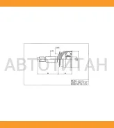 ���� �������� /�������� ������ /����� HDK ��� Mazda 323 1990-1994; MA-011A44; F06222510A MZ38A44 NJ1978NY [MA011A44] MA011A44 ����