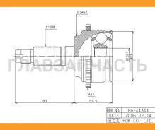 ���� ������. [ABS] 44z Mazda 6 02- MA044A44 ����