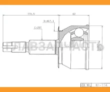 ���� (�������/ �����) Nissan Pathfinder 04-14 / Navara 04-15, �������� NI114 ����