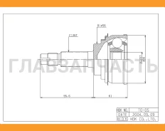 ���� �������� /HDK ��� Toyota Corona 1995-2001 171 EXIV 183 Celica 3S-GE; TO-005; (TO-065A48 TO-E065A TO005A48) 4341020730 0110005A48 302791 TO005 ���...