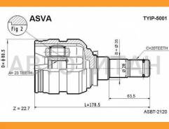 ���� ���������� | ����� ��� | Toyota/ Corona 190, Corolla 100/23*35*20 �� ASVA TYIP5001 TYIP5001 ����