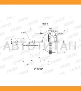 ���� ������� 27/25 ABS 47 | ����� ����/��� | KIA�Magentis�(GD)�2. �0�(100�kW)�2001. �05- [311048A] 311048A ����