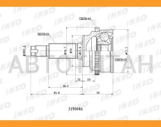 ���� ������� 24/19 ABS 44 | ����� ����/��� | Mazda�Demio�DW3/DW5��1996- [319048A] 319048A ����