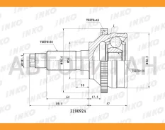 ���� ������� 28/30 ABS 44 | ����� | Mazda�626�V�(GF)��1997.05- [319092A] 319092A ����