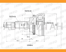 ���� ������� 26/25 ABS 48 | ����� ����/��� | Toyota�Avensis�(T25)�2. �0�(108�kW)�2003. �04- [329084A] 329084A ����
