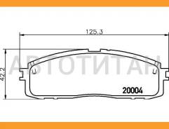 ������� ��������� �������� ������ �������� ��� Toyota Crown JZS133 -99 AN-353K Akebono AN353K AN353K ����