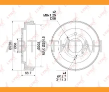 ������� ��������� | ��� | Nissan Almera (N16) 00-02 / Primera (P11) 96-02 (203x43,5) [BM1115] BM1115 ����