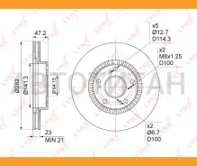 ���� ��������� ������������� (282x23) | ����� | Honda Civic VII-IX 1.4-2.2D 01- / CR-V II 2.0-2.4 01-06 / FR-V 1.7-2.2D 04- / Stream 1.7-2.0 01- [BN10...