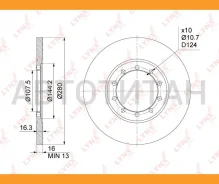 ���� ��������� ��������������� (280x16) | ��� | Ford Transit 2.2D-3.2D 06-14 [BN1023] BN1023 ����