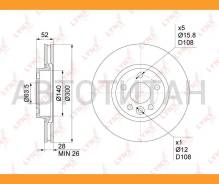 ���� ��������� ������������� (300x28) | ����� | Ford Mondeo IV 1.6-2.5 07-14 / Kuga I 2.0D-2.5 08-12 / Galaxy / S-Max 1.6-2.3 06-15 / Land Rover Freel...