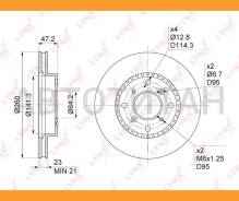 ���� ��������� ������������� (260x23) | ����� | Honda CR-V I 2.0 99-02 / Accord VI 1.6 98-02 / Prelude IV 2.0 92-00 [BN1041] BN1041 ����