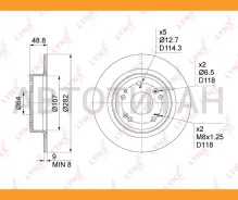 ���� ��������� ��������������� (282x9) | ��� | Honda Accord VIII 2.0-2.4 08- [BN1031] BN1031 ����