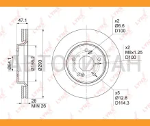 ���� ��������� ������������� (293x28) | ����� | Honda CR-V III-IV 2.0-2.4 07- [BN1039] BN1039 ����
