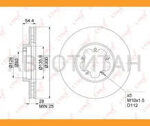 ���� ��������� ������������� (300x28) | ����� | Ford Transit 2.2D-3.2D 06-14 / Transit Tourneo 2.2D 06-14 [BN1028] BN1028 ����