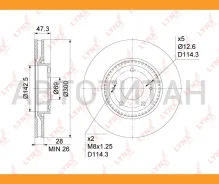 ���� ��������� ������������� (300x28) | ����� | Hyundai Sonata(NF) 2.0-3.3 05-10 / i40 1.6D-2.0D 11- / iX35 1.6-2.4 09- / Tucson(JM) 2.0-2.7 04-10 / K...