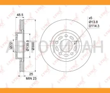 ���� ��������� ������������� (300x25) | ����� | Mazda 3(BK/L) 2.0-2.5 03- / 5(CR/W) 1.8-2.0 05- [BN1069] BN1069 ����