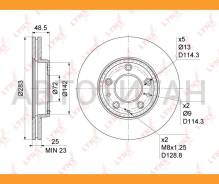 ���� ��������� ������������� (283x25) | ����� | Mazda 6(GG/Y) 2.0-2.3 02-07 [BN1072] BN1072 ����