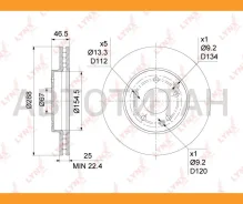 ���� ��������� ������������� (288x25) | ����� | Mercedes-Benz C200K-280(W202/W203) 95-07 / E200-320(W210) 95-03 [BN1081] BN1081 ����