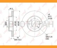���� ��������� ������������� (236x18) | ����� | Mitsubishi Carisma(DA) 1.6-1.9D 95-06 / Colt IV-V 1.3-1.8 92-03 / Lancer V-VI 1.3-2.0D 92-03 [BN1087...