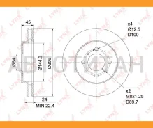 ���� ��������� ������������� (256x24) | ����� | Mitsubishi Lancer(CS) 1.3-2.0 03- / Lancer V-VI 1.5-1.8 92-03 BN1089 ����