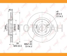 ���� ��������� ������������� (294x24) | ����� | Mitsubishi Outlander I-III 2.0-3.0 02- / Citroen C-Crosser(EP) 2.0-2.4 07- / Peugeot 4007 2.0-2.4 07...