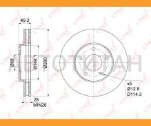 ���� ��������� ������������� (280x28) | ����� | Nissan Primera(P12) 1.6-2.5 02- / X-Trail(T30) 2.0-2.5 01- / Maxima(A33) 2.0-3.0 00-03 / Almera Tino 1...
