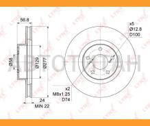 ���� ��������� ������������� (277x24) | ����� | Subaru Forester(SF, SH) 2.0 97- / Impreza(GD-R) 1.5-2.0 00- / Legacy I-V 2.0-2.5 92- / XV 2.0 12- [BN1...
