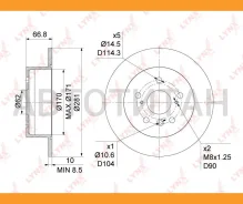 ���� ��������� ��������������� (281x10) | ��� | Toyota Camry(V40, V50) 2.4-3.5 06-/ Lexus ES 3.5 06-12 BN1136 ����