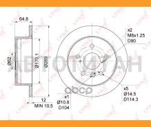 ���� ��������� ������ (269x12) Toyota Camry (V30) 2.4-3.3 (US) 01-06, Lexus ES 01-08 BN1141 ����