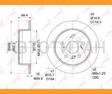 ���� ��������� ��������������� (269x10) | ��� | Toyota Camry(V10, V20) 2.2-3.0 91-01 [BN1139] BN1139 ����