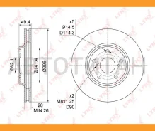 ���� ��������� ������������� (296x28) | ����� | Toyota Camry(V30) 2.4-3.0 01-06 / Harrier 2.2-3.0 97-03 [BN1176] BN1176 ����