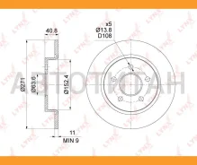 ���� ��������� ��������������� (271x11) | ��� | Ford Focus III 11- (271x11) [BN1452] BN1452 ����