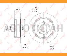 ���� ��������� ��������������� (292x9) | ��� | Nissan Qashqai (J10E) 07-13 / Juke (F15) 10- / Teana (J31, J32) 06-14 / Tiida 15- (292x9) [BN1793] BN17...