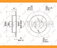 ���� ��������� ������������� (308x16) | ��� | Suzuki Grand Vitara (JT, JB) 05-12 (308x16) [BN1929] BN1929 ����